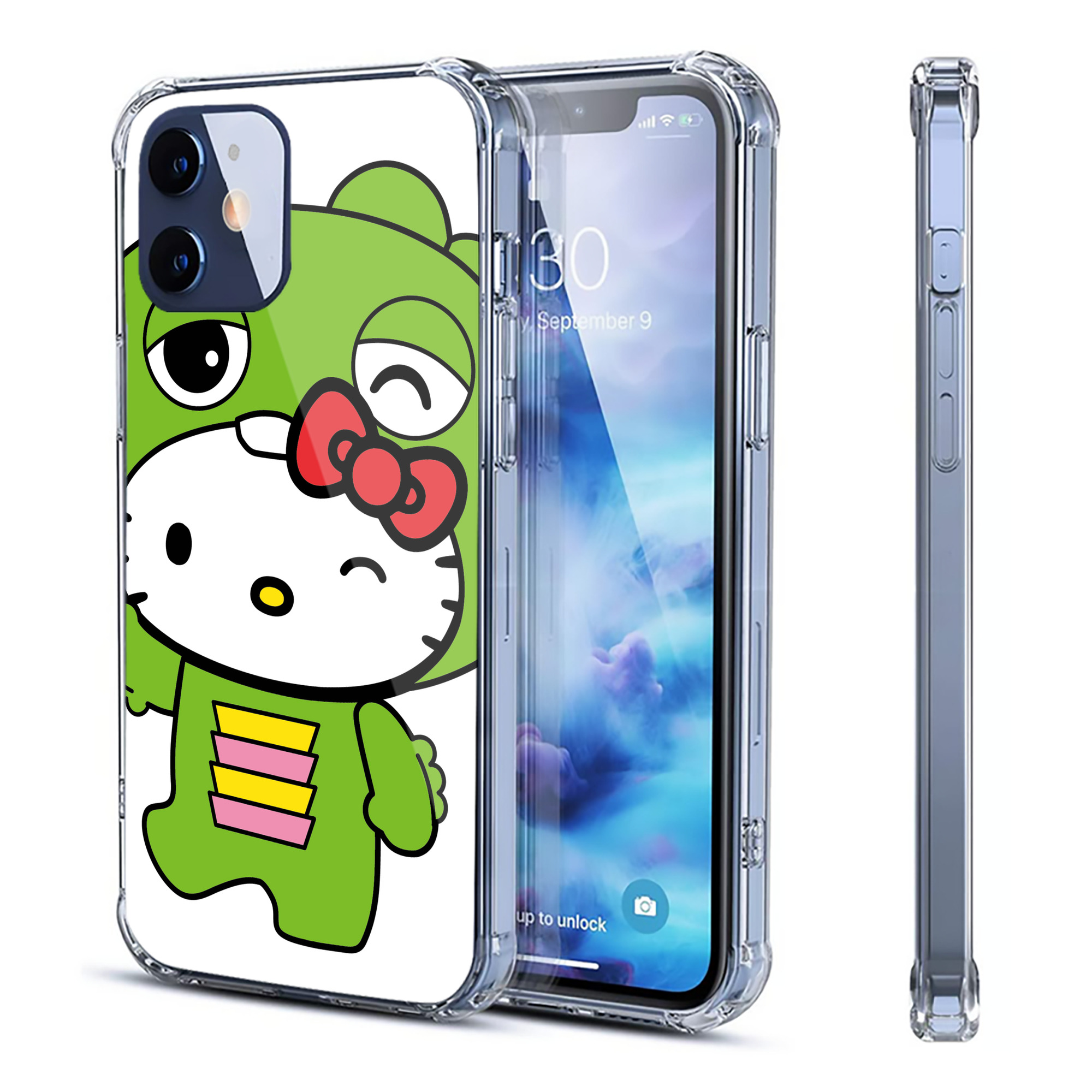 （画像用） Hello Kitty ハローキティ 【iPhone 12シリーズ対応】透明スマホケース（クリアソフトケース）